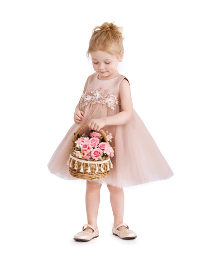 kids atelier tulleen Rose Zinara Ribbon Bloom Gown