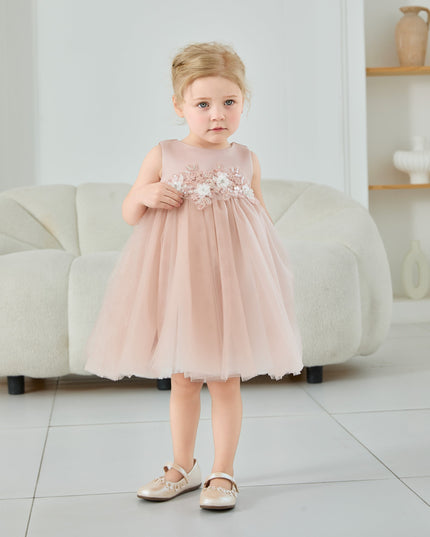 kids atelier tulleen Rose Zinara Ribbon Bloom Gown