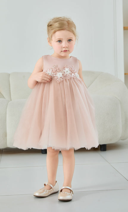 kids atelier tulleen Rose Zinara Ribbon Bloom Gown