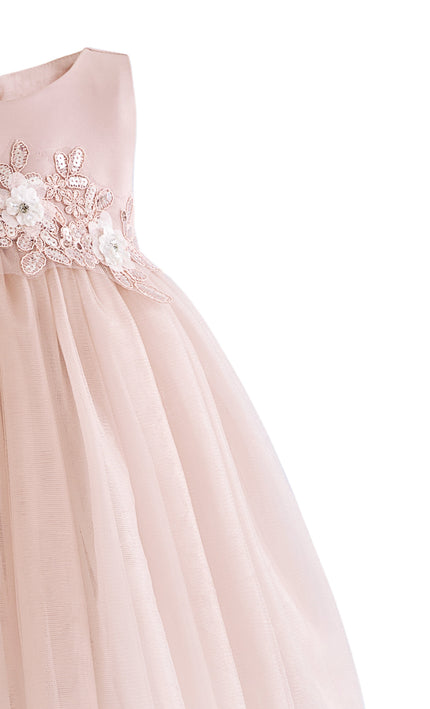 kids atelier tulleen Rose Zinara Ribbon Bloom Gown