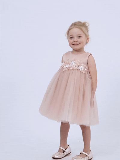 kids atelier tulleen Rose Zinara Ribbon Bloom Gown