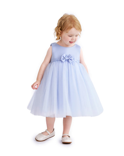 kids atelier tulleen Blue Oravelle Lace Petal Gown