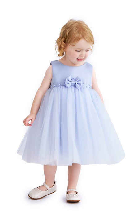 kids atelier tulleen Blue Oravelle Lace Petal Gown
