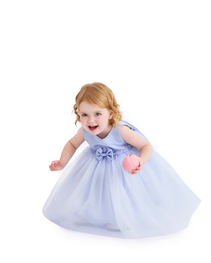 kids atelier tulleen Blue Oravelle Lace Petal Gown