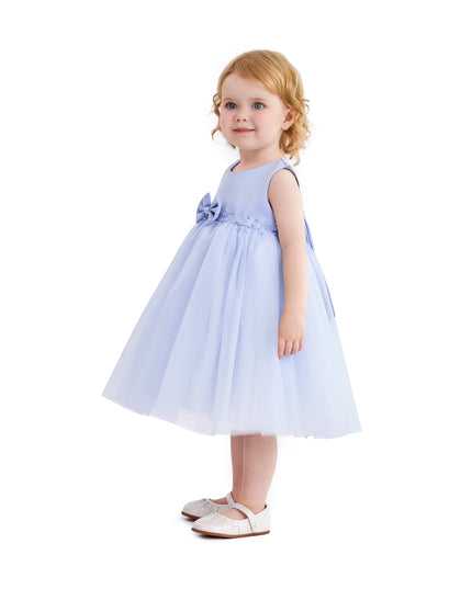 kids atelier tulleen Blue Oravelle Lace Petal Gown