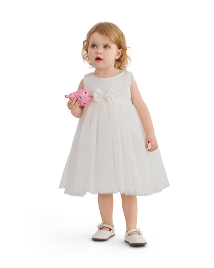 kids atelier tulleen Ivory Oravelle Lace Petal Gown