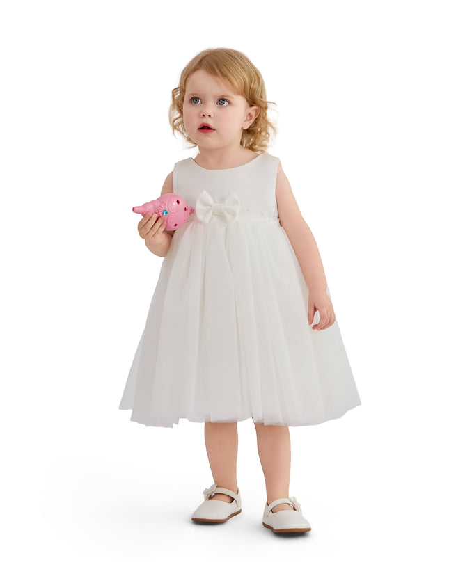 kids atelier tulleen Ivory Oravelle Lace Petal Gown