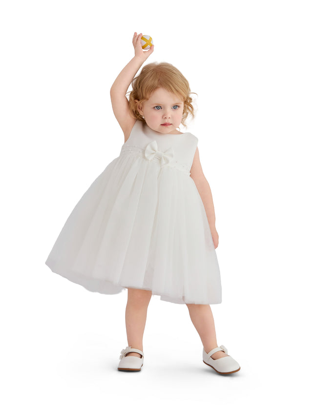 kids atelier tulleen Ivory Oravelle Lace Petal Gown