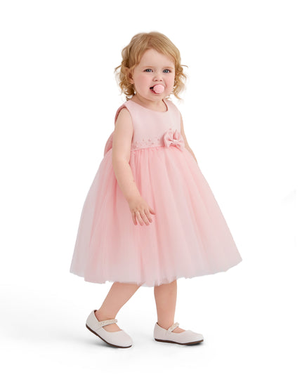 kids atelier tulleen Pink Oravelle Lace Petal Gown