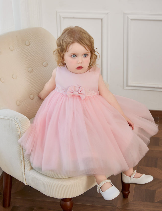 kids atelier tulleen Pink Oravelle Lace Petal Gown