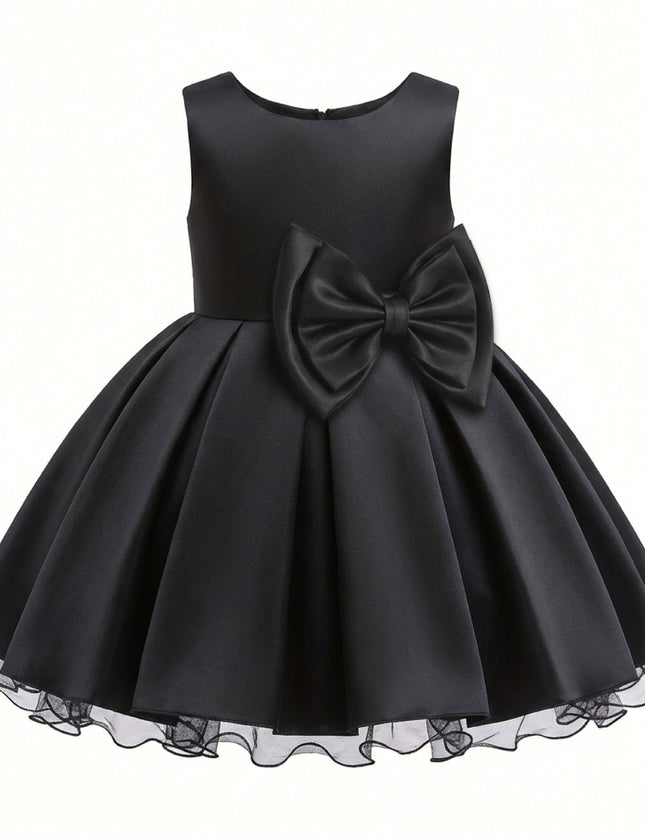 kids atelier tulleen Black Bow Waist Dress