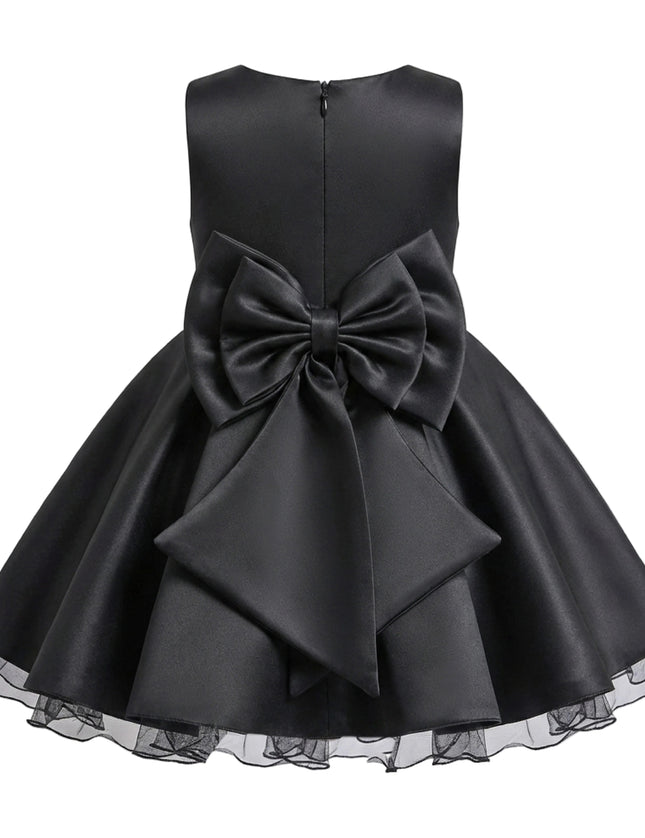 kids atelier tulleen Black Bow Waist Dress