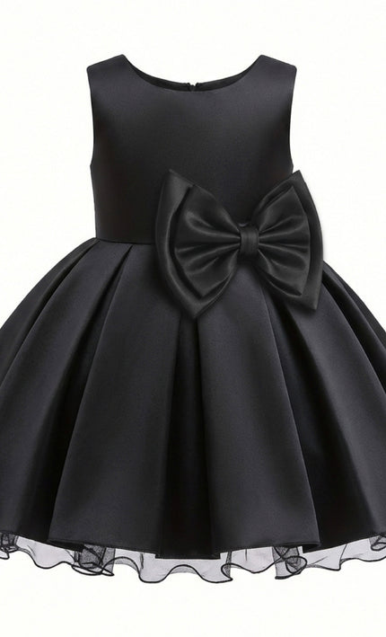 kids atelier tulleen Black Bow Waist Dress