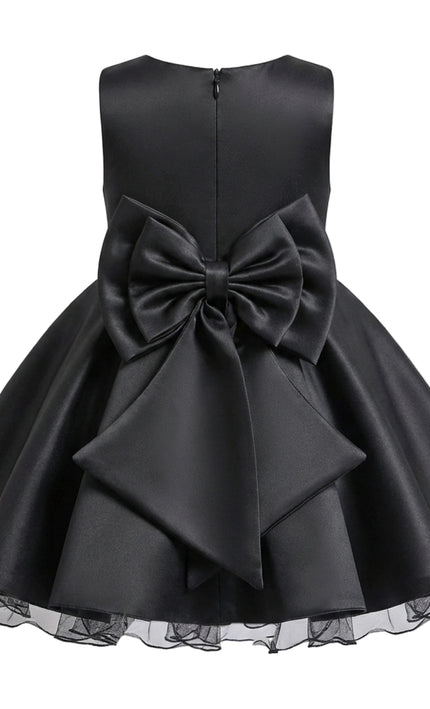 kids atelier tulleen Black Bow Waist Dress