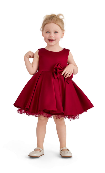 kids atelier tulleen Burgundy Canyonelle Bow Waist Dress