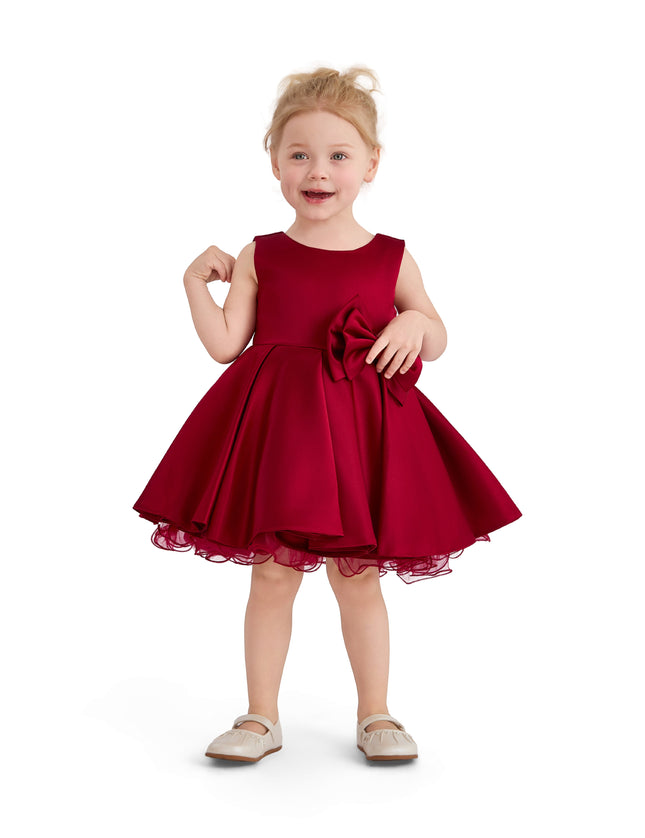 kids atelier tulleen Burgundy Canyonelle Bow Waist Dress