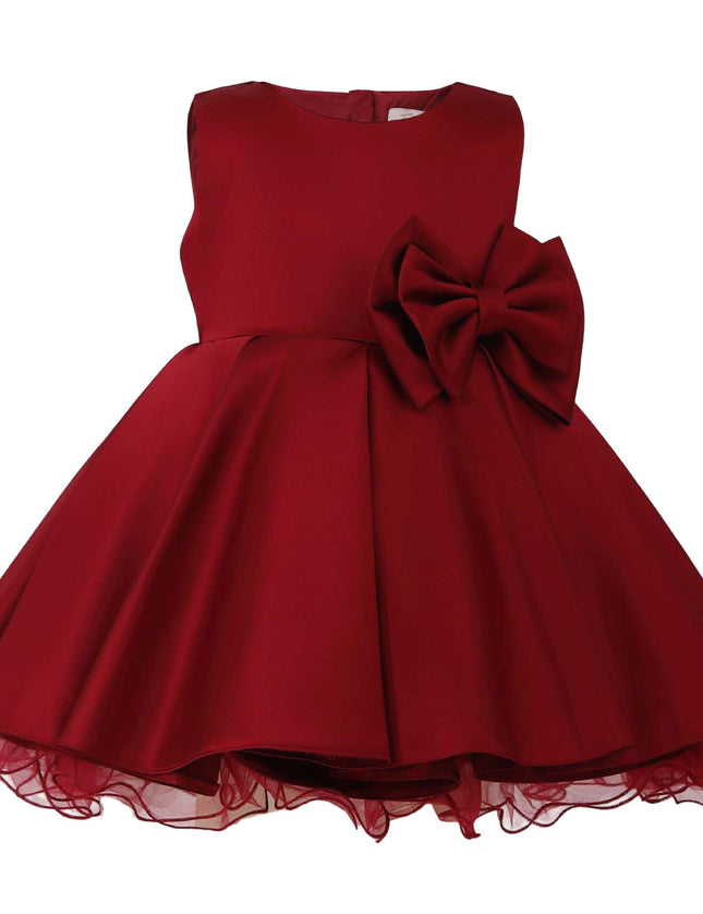 kids atelier tulleen Burgundy Canyonelle Bow Waist Dress