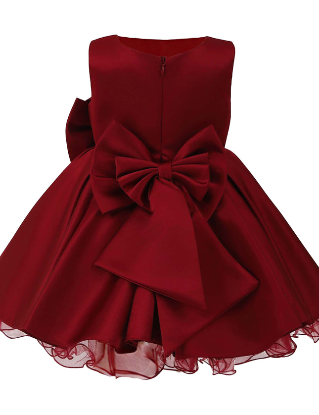 kids atelier tulleen Burgundy Canyonelle Bow Waist Dress