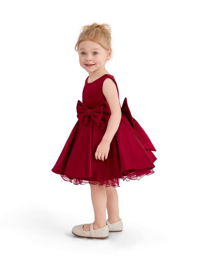 kids atelier tulleen Burgundy Canyonelle Bow Waist Dress