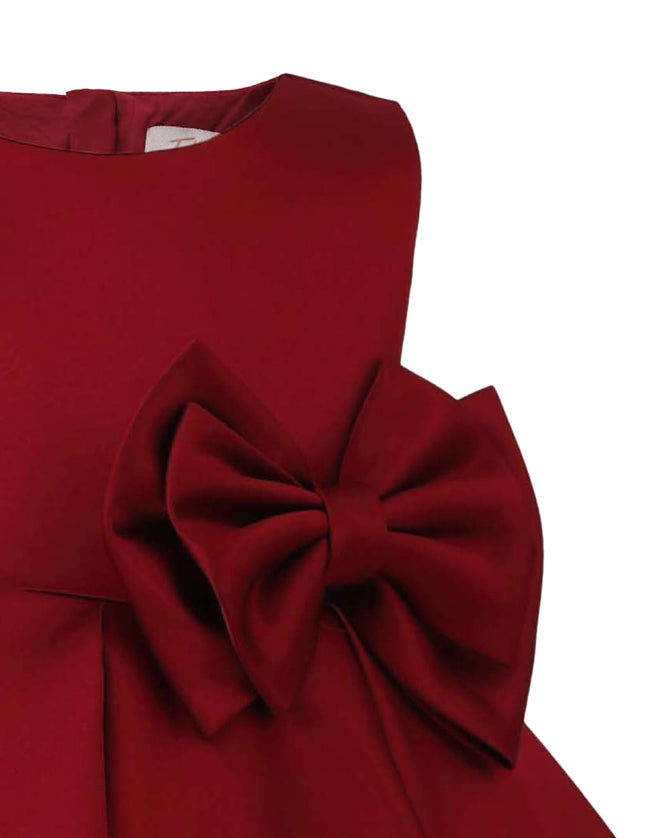kids atelier tulleen Burgundy Canyonelle Bow Waist Dress