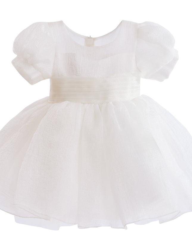 kids atelier tulleen Ivory Brixton Puff-Sleeve Party Dress