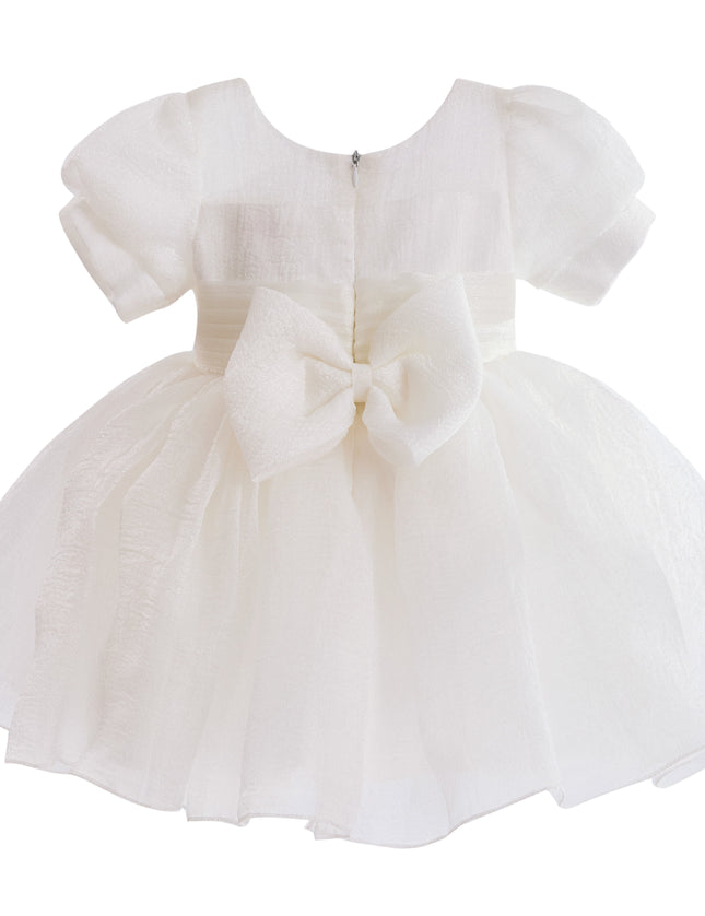 kids atelier tulleen Ivory Brixton Puff-Sleeve Party Dress