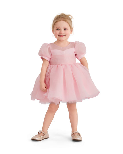 kids atelier tulleen Pink Brixton Puff-Sleeve Party Dress