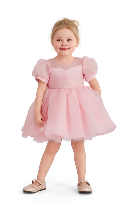 kids atelier tulleen Pink Brixton Puff-Sleeve Party Dress