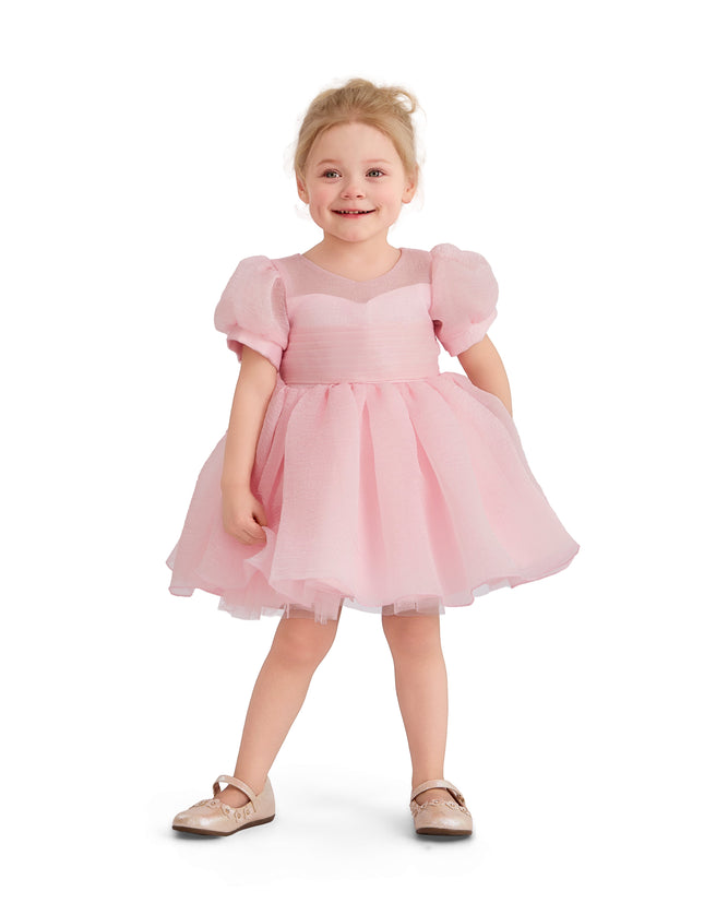 kids atelier tulleen Pink Brixton Puff-Sleeve Party Dress