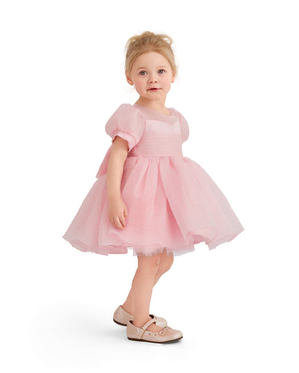 kids atelier tulleen Pink Brixton Puff-Sleeve Party Dress