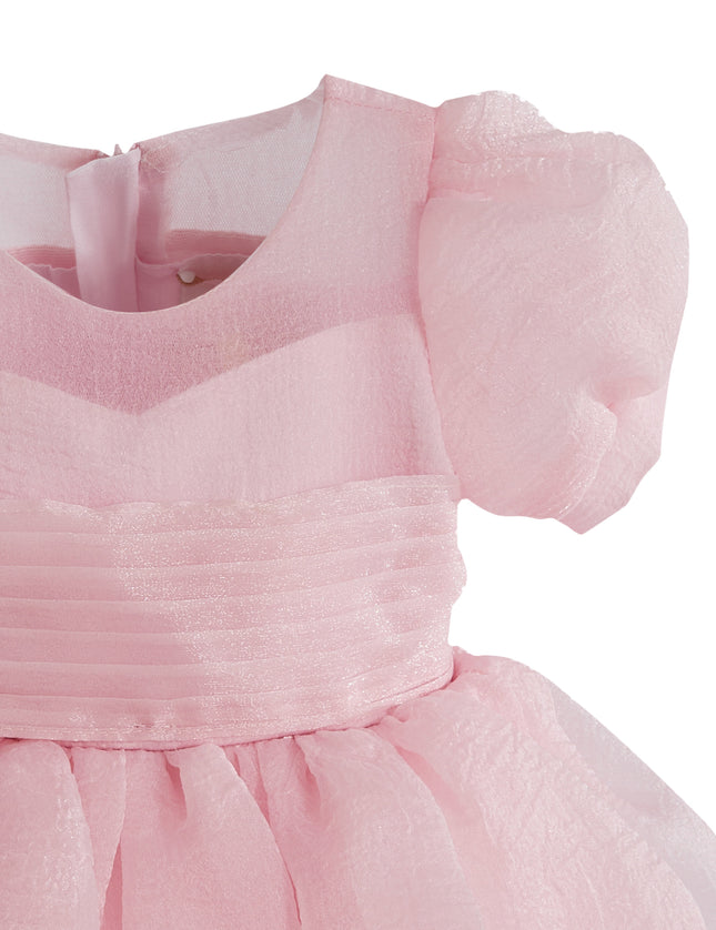 kids atelier tulleen Pink Brixton Puff-Sleeve Party Dress