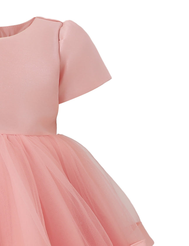 kids atelier tulleen Pink Suttona Satin Bow Dress