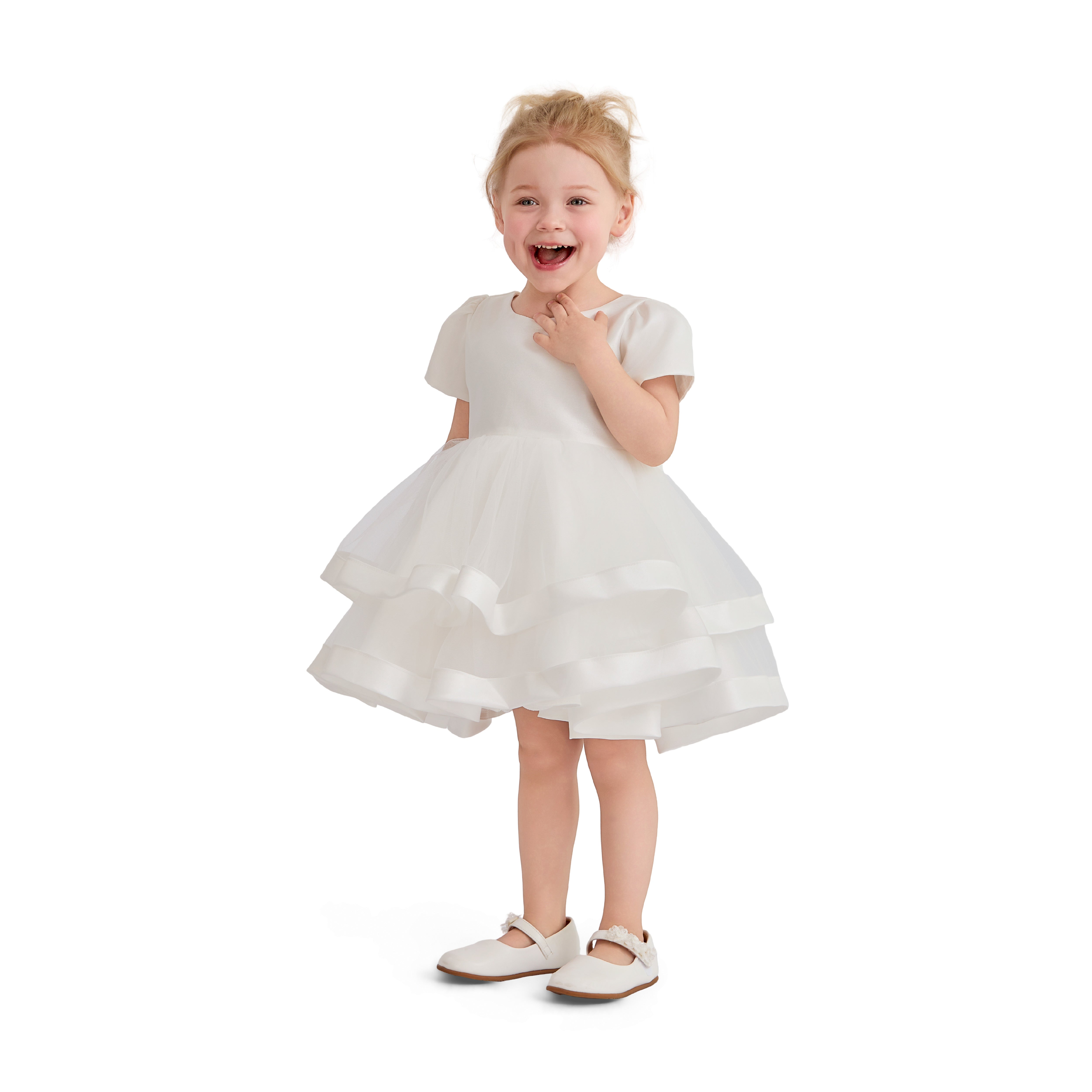 white tulle satin bow mini dress Buy Self-Portrait White Satin-bow Mini Dress in Tulle For Women Online