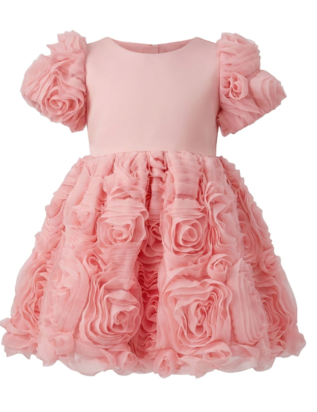 kids atelier tulleen Pink Bow Rosette Dress