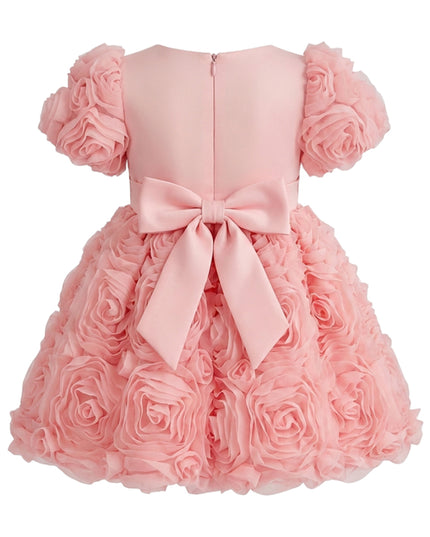 kids atelier tulleen Pink Bow Rosette Dress