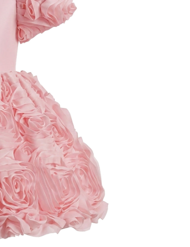 kids atelier tulleen Pink Bow Rosette Dress