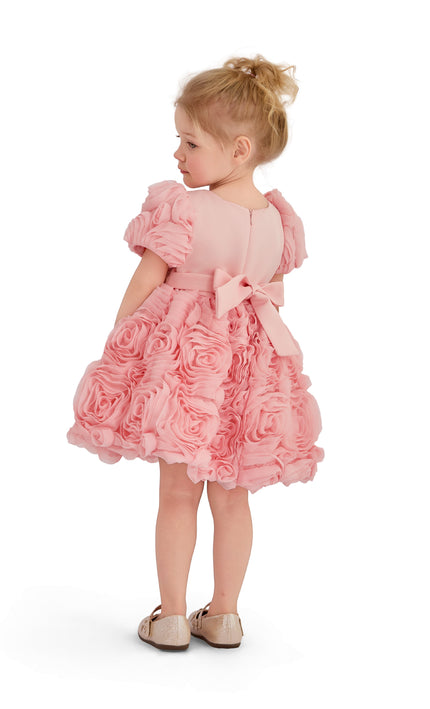 kids atelier tulleen Pink Bow Rosette Dress