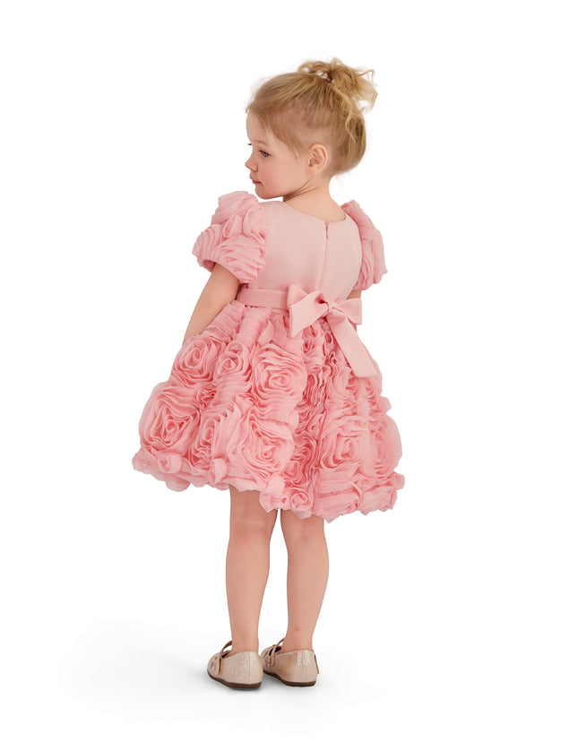 kids atelier tulleen Pink Bow Rosette Dress