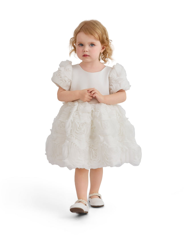kids atelier tulleen White Bow Rosette Dress