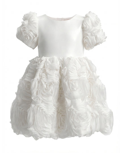 kids atelier tulleen White Bow Rosette Dress