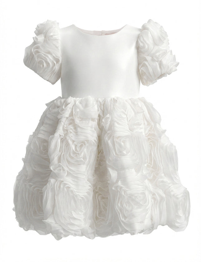 kids atelier tulleen White Bow Rosette Dress