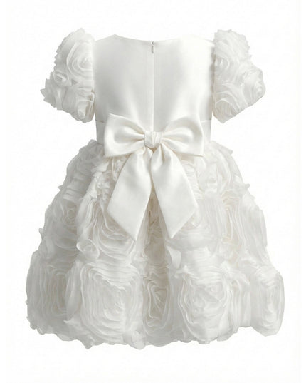 kids atelier tulleen White Bow Rosette Dress