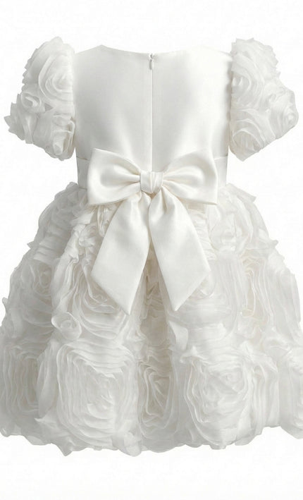 kids atelier tulleen White Bow Rosette Dress