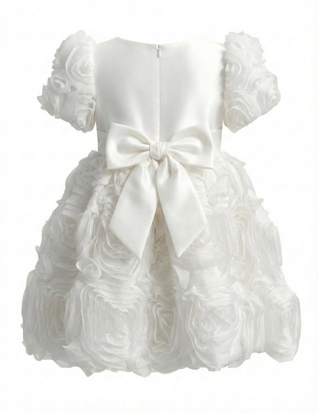 kids atelier tulleen White Bow Rosette Dress
