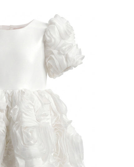 kids atelier tulleen White Bow Rosette Dress