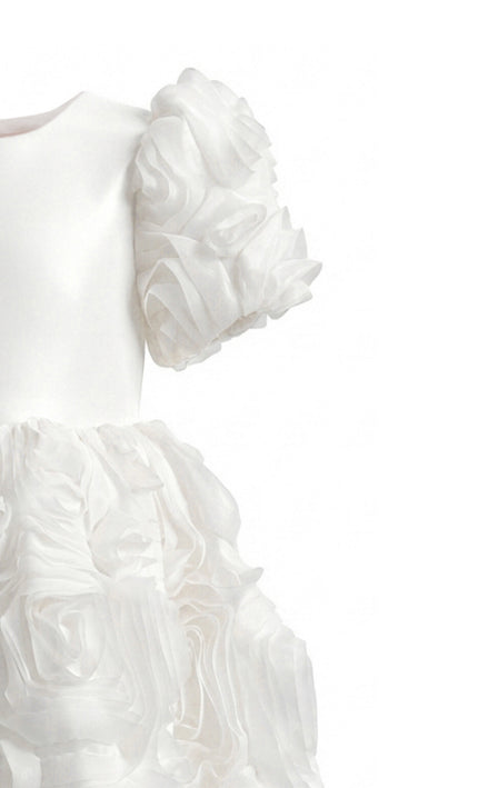 kids atelier tulleen White Bow Rosette Dress