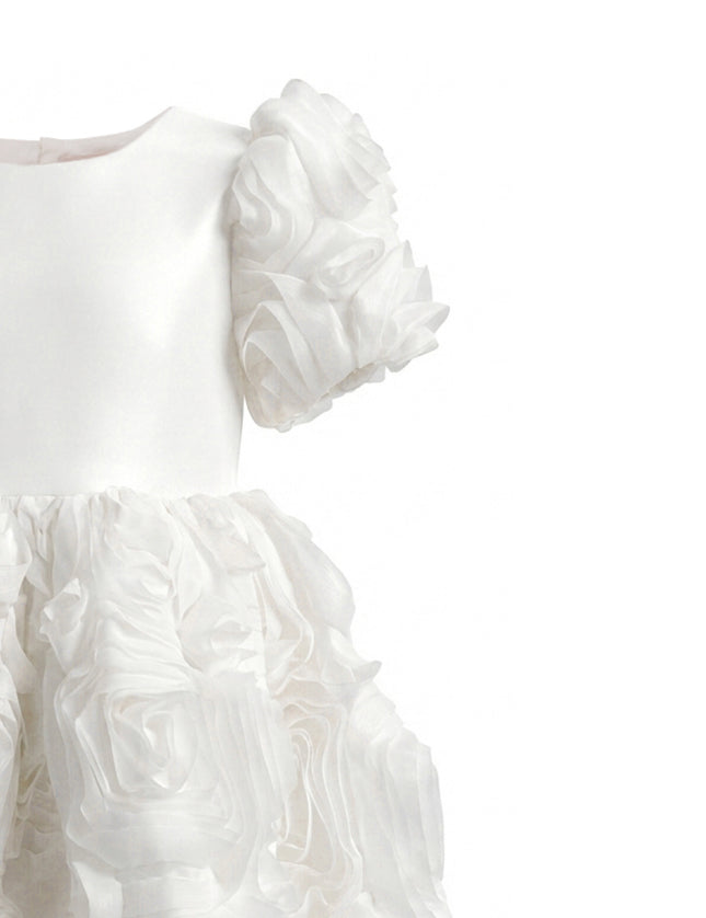 kids atelier tulleen White Bow Rosette Dress