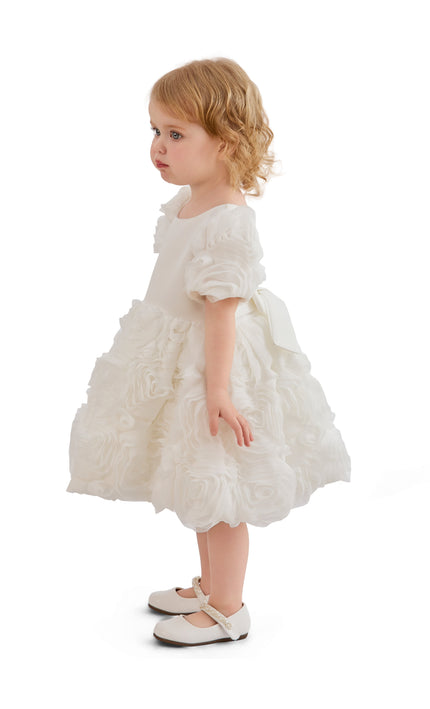 kids atelier tulleen White Bow Rosette Dress