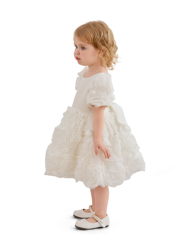 kids atelier tulleen White Bow Rosette Dress