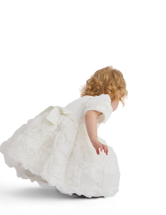 kids atelier tulleen White Bow Rosette Dress